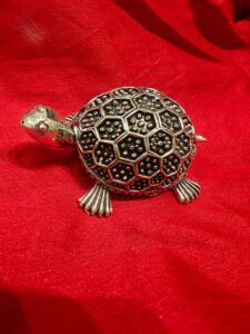 Numerology Turtle Statue – Semisolid – Antique – Sterling - Article