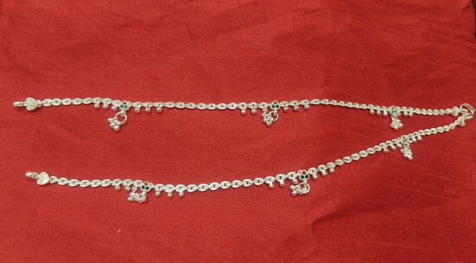 TryStone Design Payal Set – Payal – Silver – Jewelry