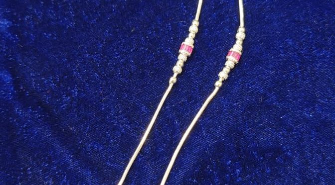 Pink Setting Payal Set – Silver – Jewelery – Payal