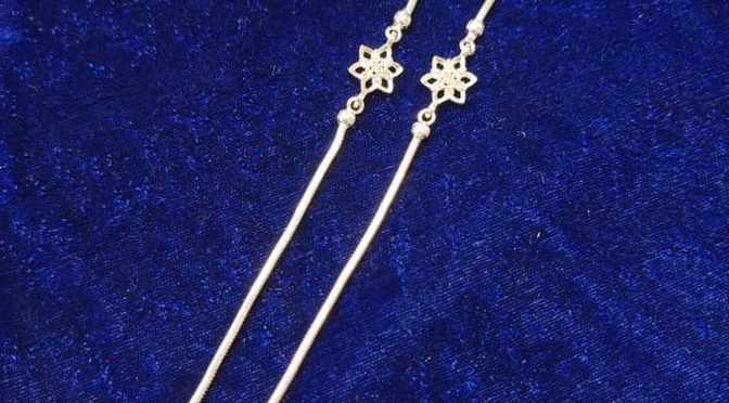 Lucky Flower Payal Set – Silver – Jewelery – Payal